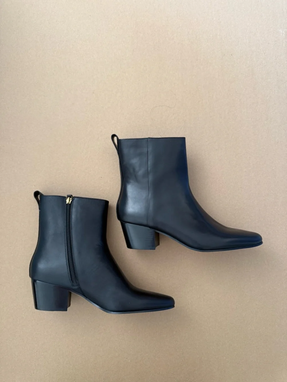 J. Crew Black Leather western Boots size 9 new in box - Picture 1 of 10